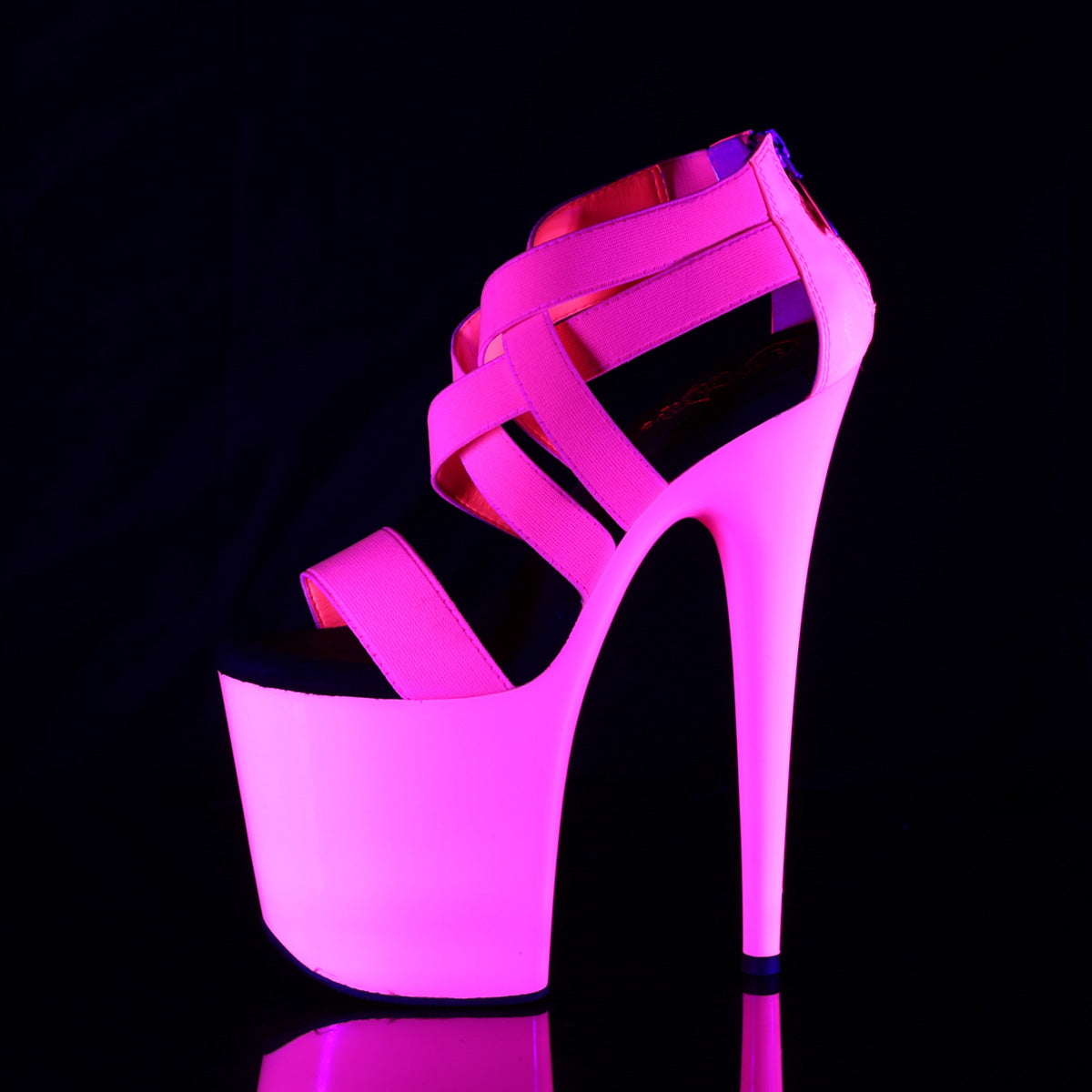 【PLEASER】FLAMINGO-869UV シューズ Neon H. Pink Elastic Band-Pat/Neon H. Pink【取寄】