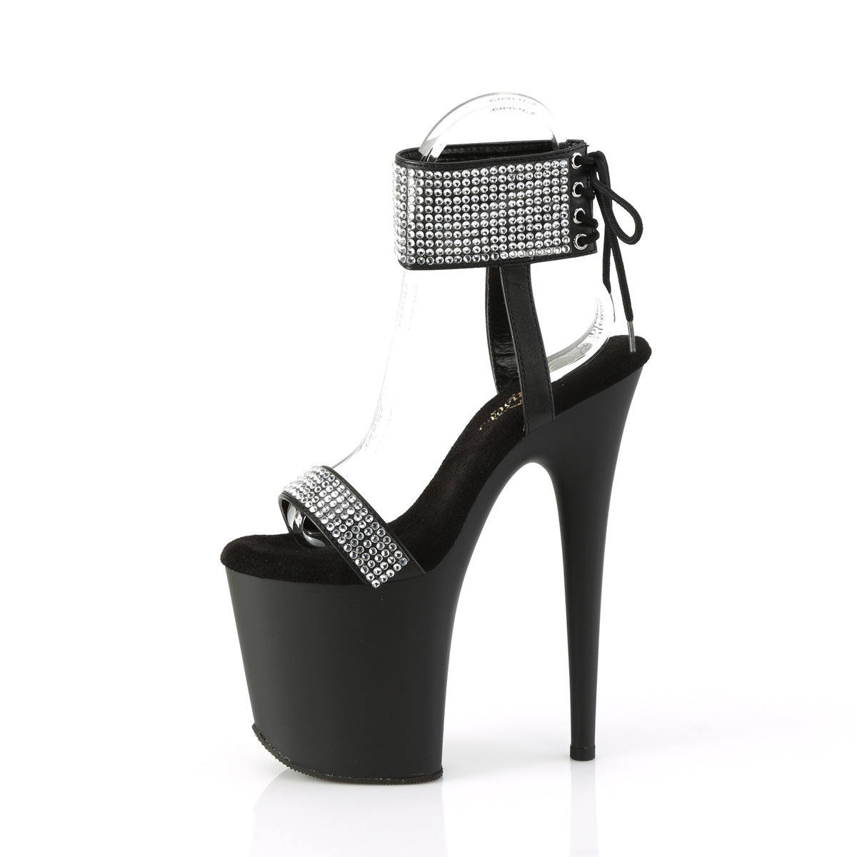 【PLEASER】FLAMINGO-870 シューズ Blk Faux Leather-RS/Blk Matte【取寄】