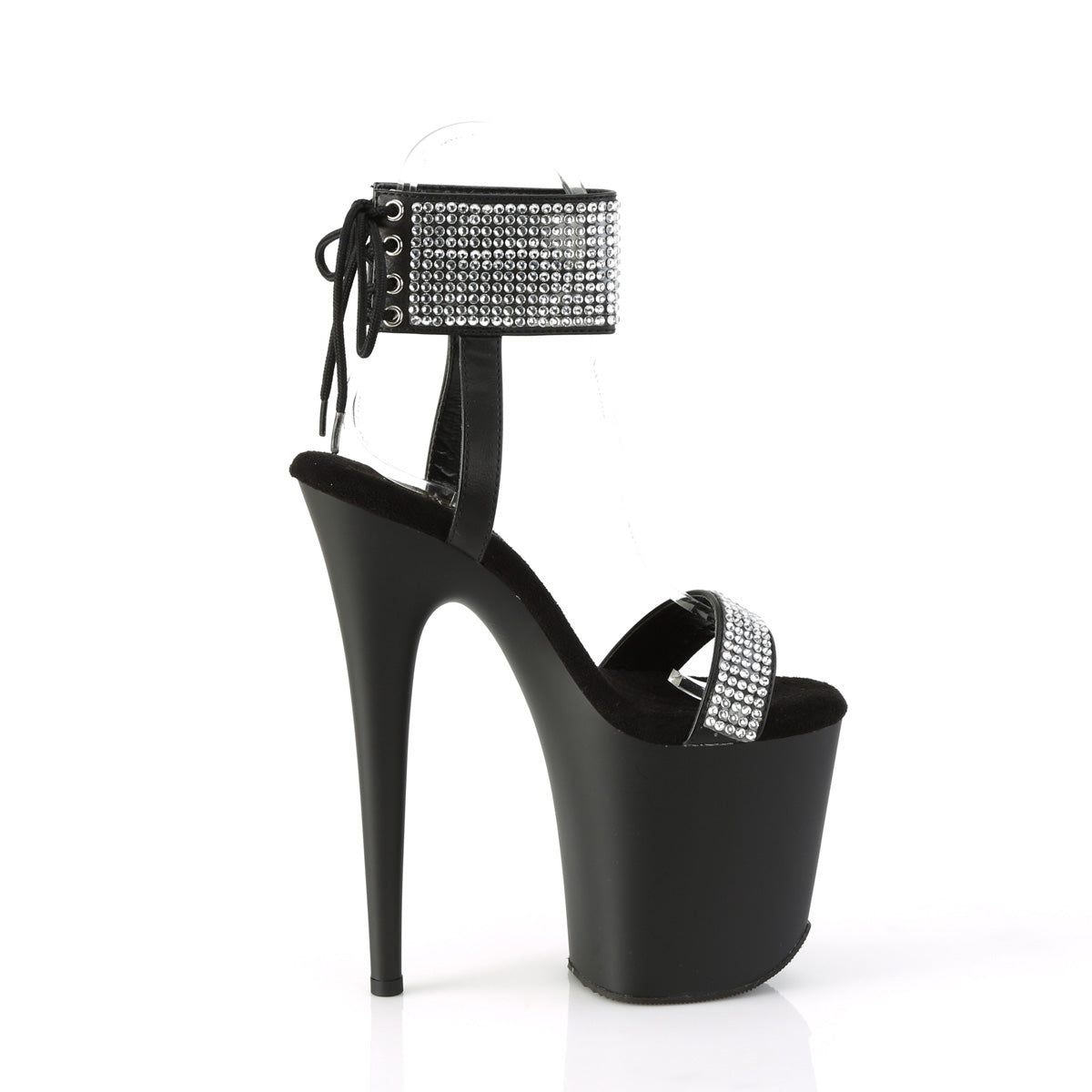 【PLEASER】FLAMINGO-870 シューズ Blk Faux Leather-RS/Blk Matte【取寄】