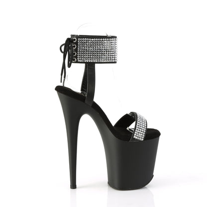 【PLEASER】FLAMINGO-870 シューズ Blk Faux Leather-RS/Blk Matte【取寄】