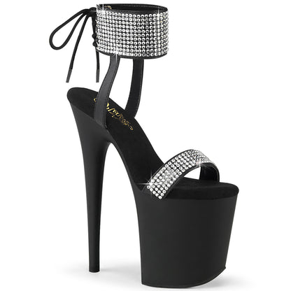【PLEASER】FLAMINGO-870 シューズ Blk Faux Leather-RS/Blk Matte【取寄】
