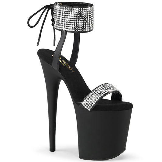 【PLEASER】FLAMINGO-870 プラットフォームシューズ Blk Faux Leather-RS/Blk Matte【取寄】