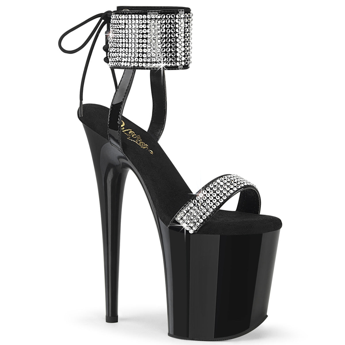 【PLEASER】FLAMINGO-870 シューズ Blk Pat-RS/Blk【取寄】