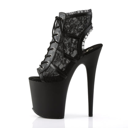 【PLEASER】FLAMINGO-896LC シューズ Blk Mesh-Lace/Blk Matte【取寄】