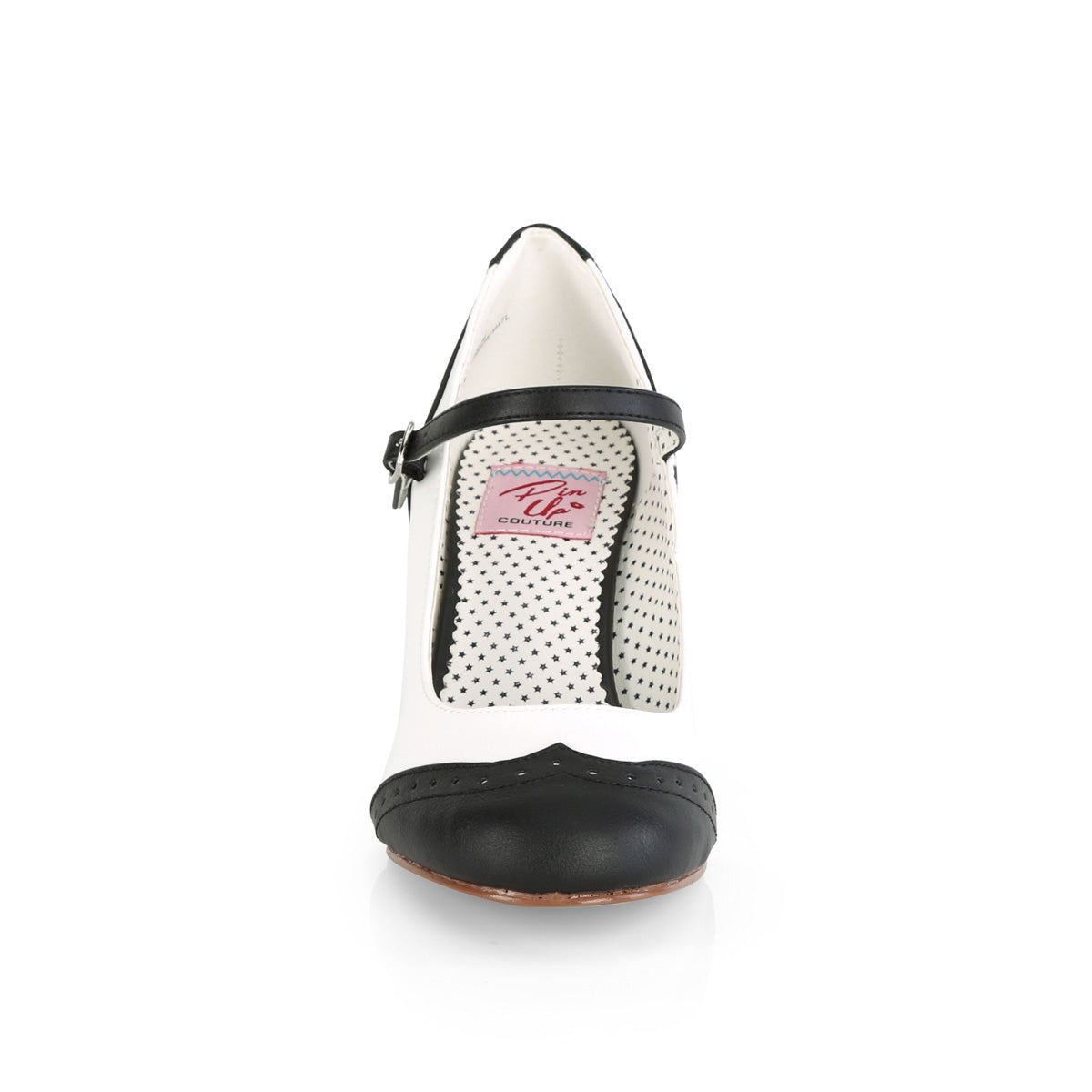 【PIN UP COUTURE】FLAPPER-25 シングルソールシューズ Blk-Wht Pu【取寄】