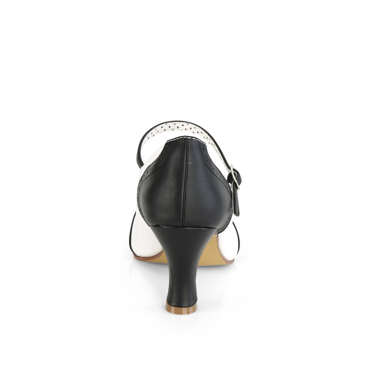 【PIN UP COUTURE】FLAPPER-25 シングルソールシューズ Blk-Wht Pu【取寄】
