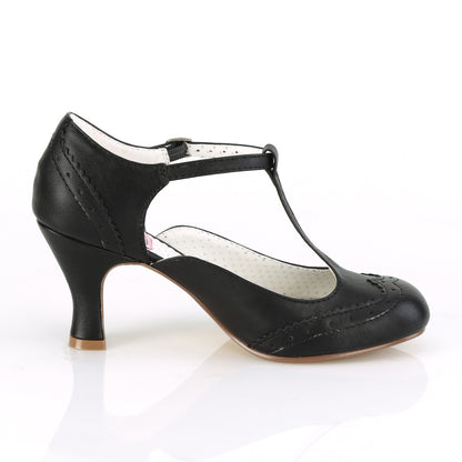 【PIN UP COUTURE】FLAPPER-26 シングルソールシューズ Blk Pu【取寄】