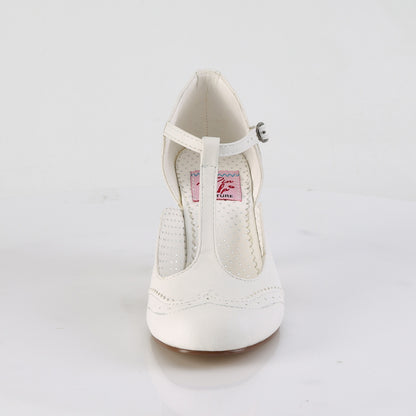 【PIN UP COUTURE】FLAPPER-26 シングルソールシューズ Wht Pu【取寄】
