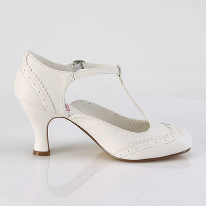 【PIN UP COUTURE】FLAPPER-26 シングルソールシューズ Wht Pu【取寄】