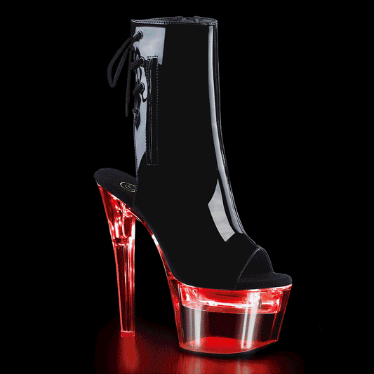 【PLEASER】FLASHDANCE-1018-7 プラットフォームシューズ Blk Pat/Clr【取寄】