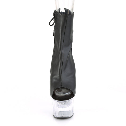 【PLEASER】FLASHDANCE-1018-7 プラットフォームシューズ Blk Faux Leather/Clr【取寄】