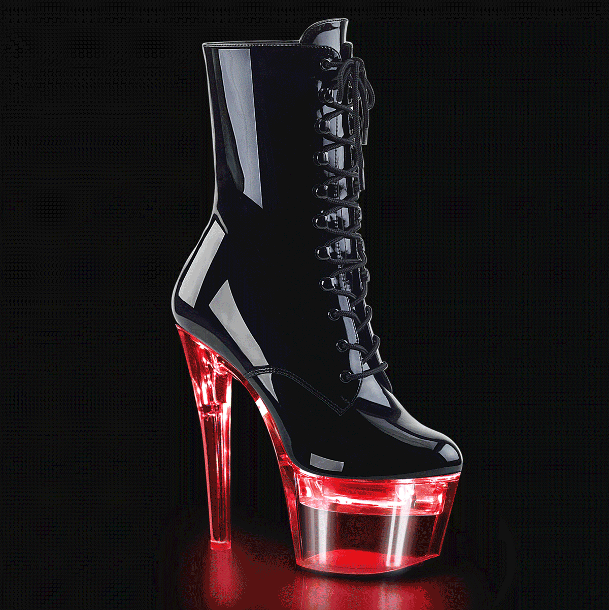 【PLEASER】FLASHDANCE-1020-7 シューズ Blk Pat/Clr【取寄】