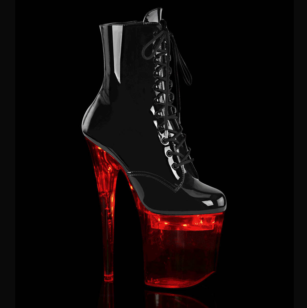 【PLEASER】FLASHDANCE-1020-8 シューズ Blk Pat/Clr【取寄】