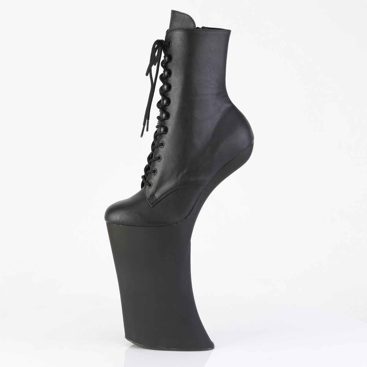 【PLEASER】FORBIDDEN-1020 シューズ Blk Faux Leather/Blk Matte【取寄】