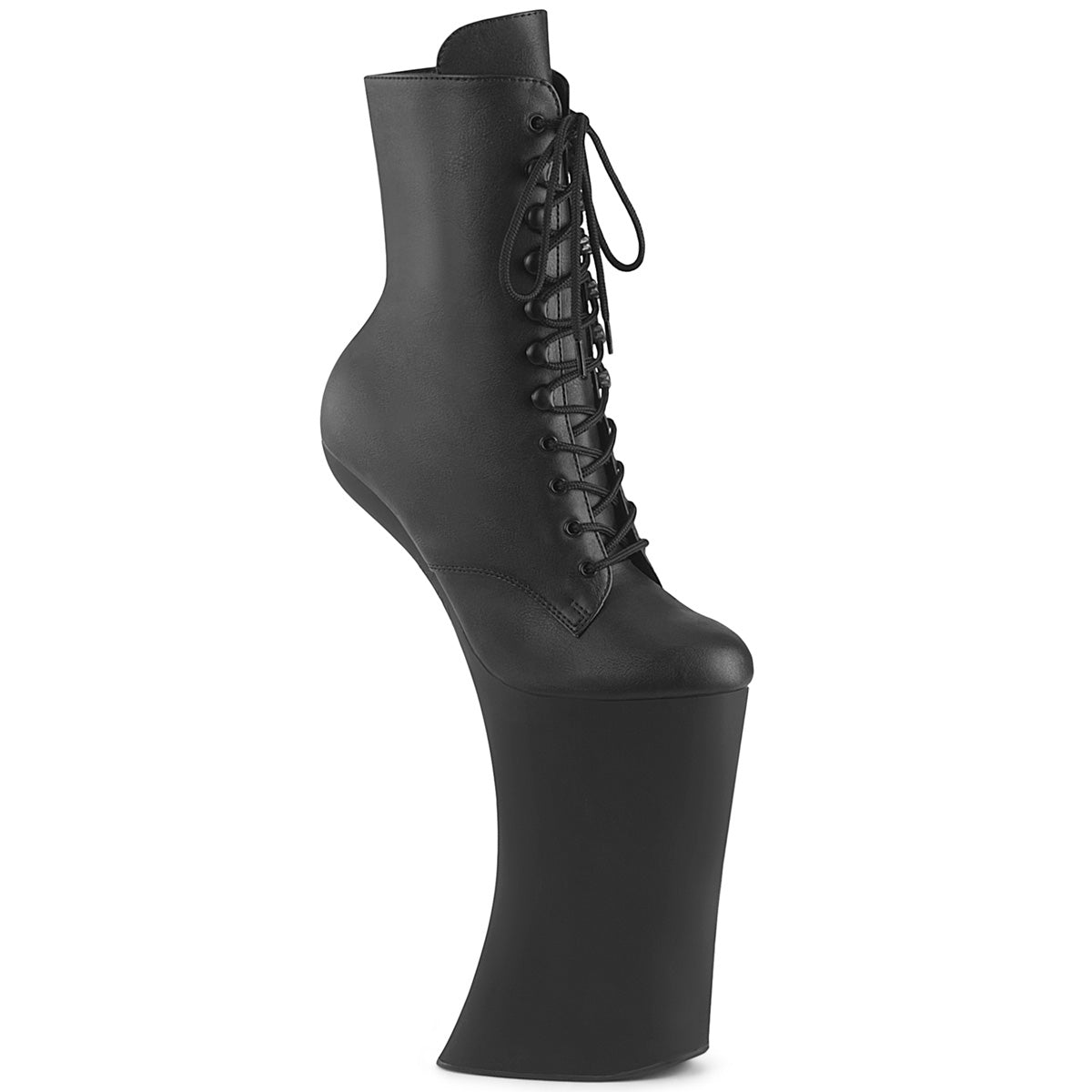 【PLEASER】FORBIDDEN-1020 シューズ Blk Faux Leather/Blk Matte【取寄】