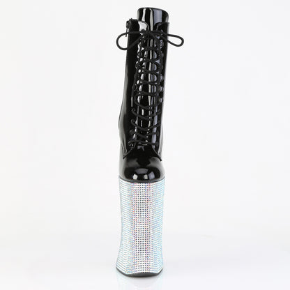 【PLEASER】FORBIDDEN-1020BEJ シューズ Blk Pat/Slv AB RS【取寄】