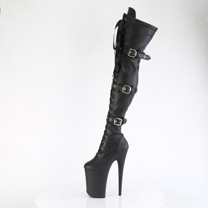 【PLEASER】INFINITY-3028 シューズ Blk Str Faux Le/Blk Matte【取寄】