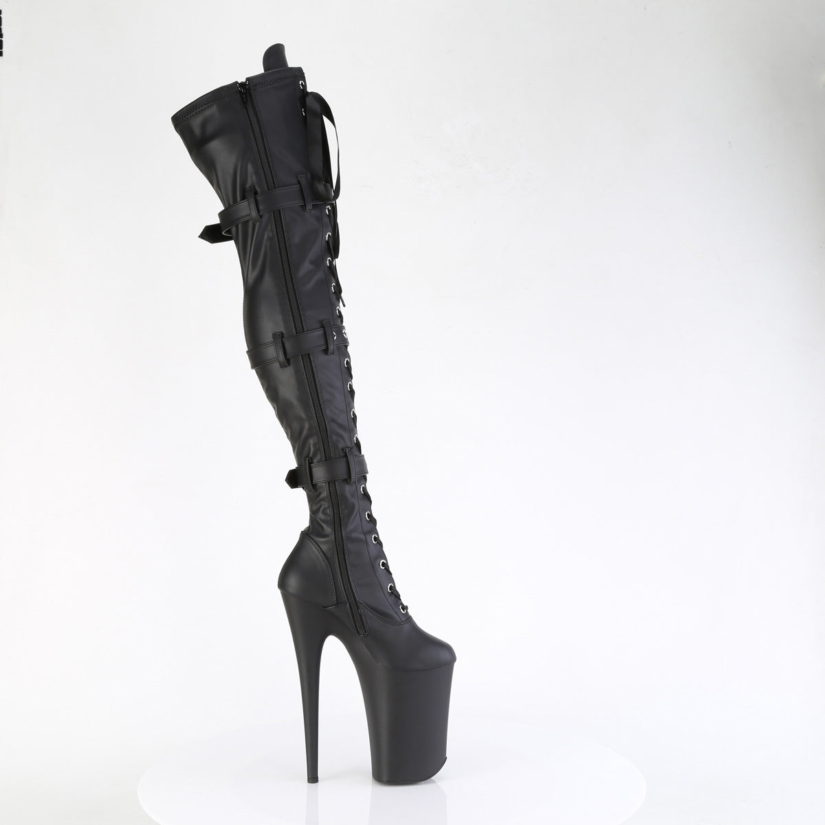 【PLEASER】INFINITY-3028 シューズ Blk Str Faux Le/Blk Matte【取寄】