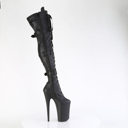 【PLEASER】INFINITY-3028 シューズ Blk Str Faux Le/Blk Matte【取寄】