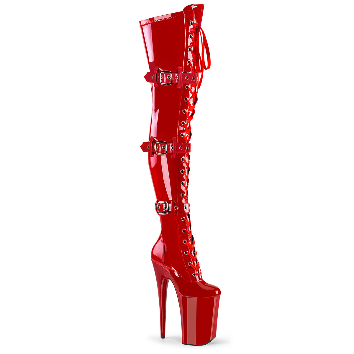 【PLEASER】INFINITY-3028 シューズ Red Str Pat/Red【取寄】