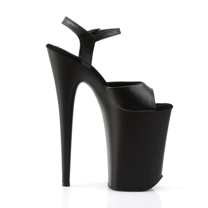 【PLEASER】INFINITY-909 シューズ Blk Faux Leather/Blk Matte【取寄】