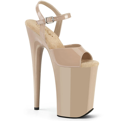 【PLEASER】INFINITY-909 シューズ Nude Pat/Nude【取寄】