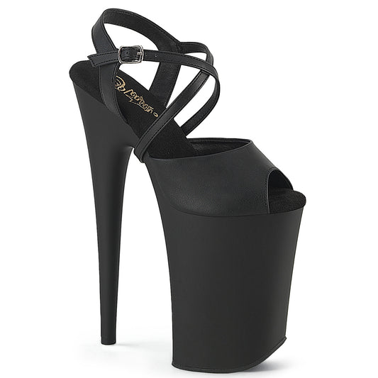 【PLEASER】INFINITY-924 プラットフォームシューズ Blk Faux Leather/Blk Matte【取寄】
