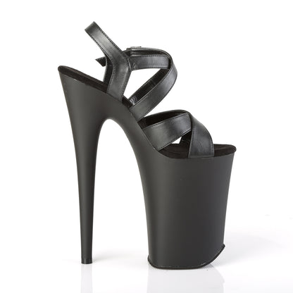 【PLEASER】INFINITY-997 プラットフォームシューズ Blk Faux Leather/Blk Matte【取寄】