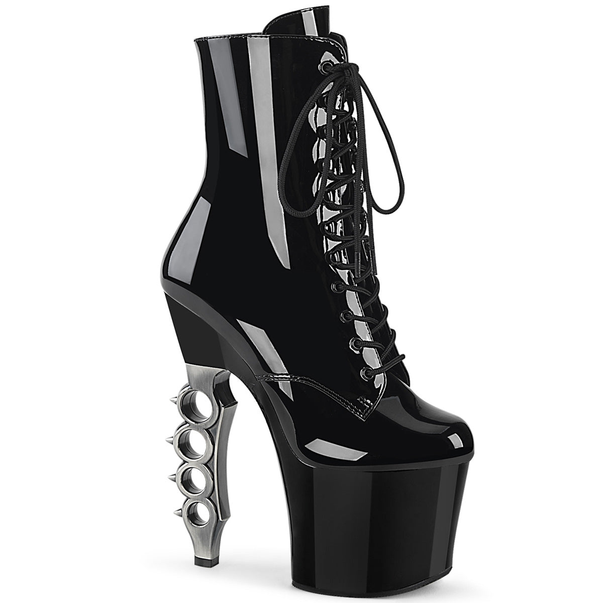 【PLEASER】IRONGRIP-1020 シューズ Blk Pat/Blk-Slv Brushed【取寄】