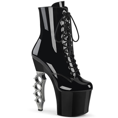 【PLEASER】IRONGRIP-1020 シューズ Blk Pat/Blk-Slv Brushed【取寄】