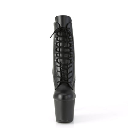 【PLEASER】IRONGRIP-1020 シューズ Blk Faux Leather/Blk Matte-Slv Brushed【取寄】