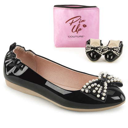 【PIN UP COUTURE】IVY-09 シングルソールシューズ Blk Pat【取寄】