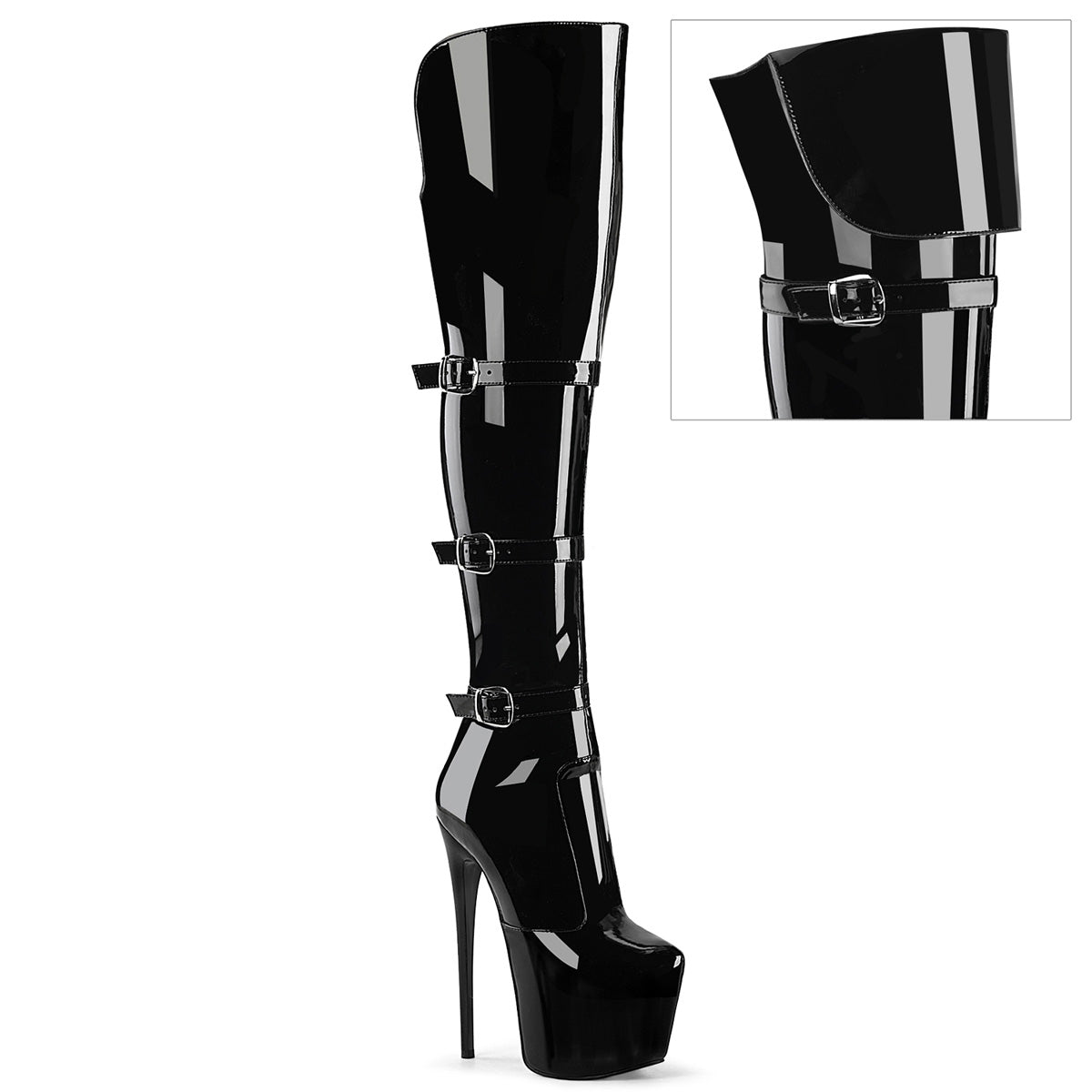 【PLEASER】JUBILANT-3018 シューズ Blk Str. Pat【取寄】