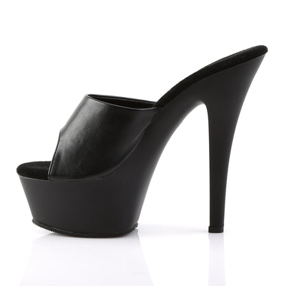 【PLEASER】KISS-201 シューズ Blk Faux Leather/Blk Matte【取寄】