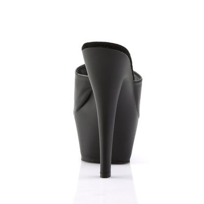 【PLEASER】KISS-201 シューズ Blk Faux Leather/Blk Matte【取寄】