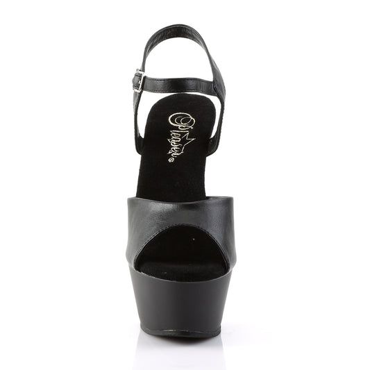 【PLEASER】KISS-209 シューズ Blk Faux Leather/Blk Matte【取寄】