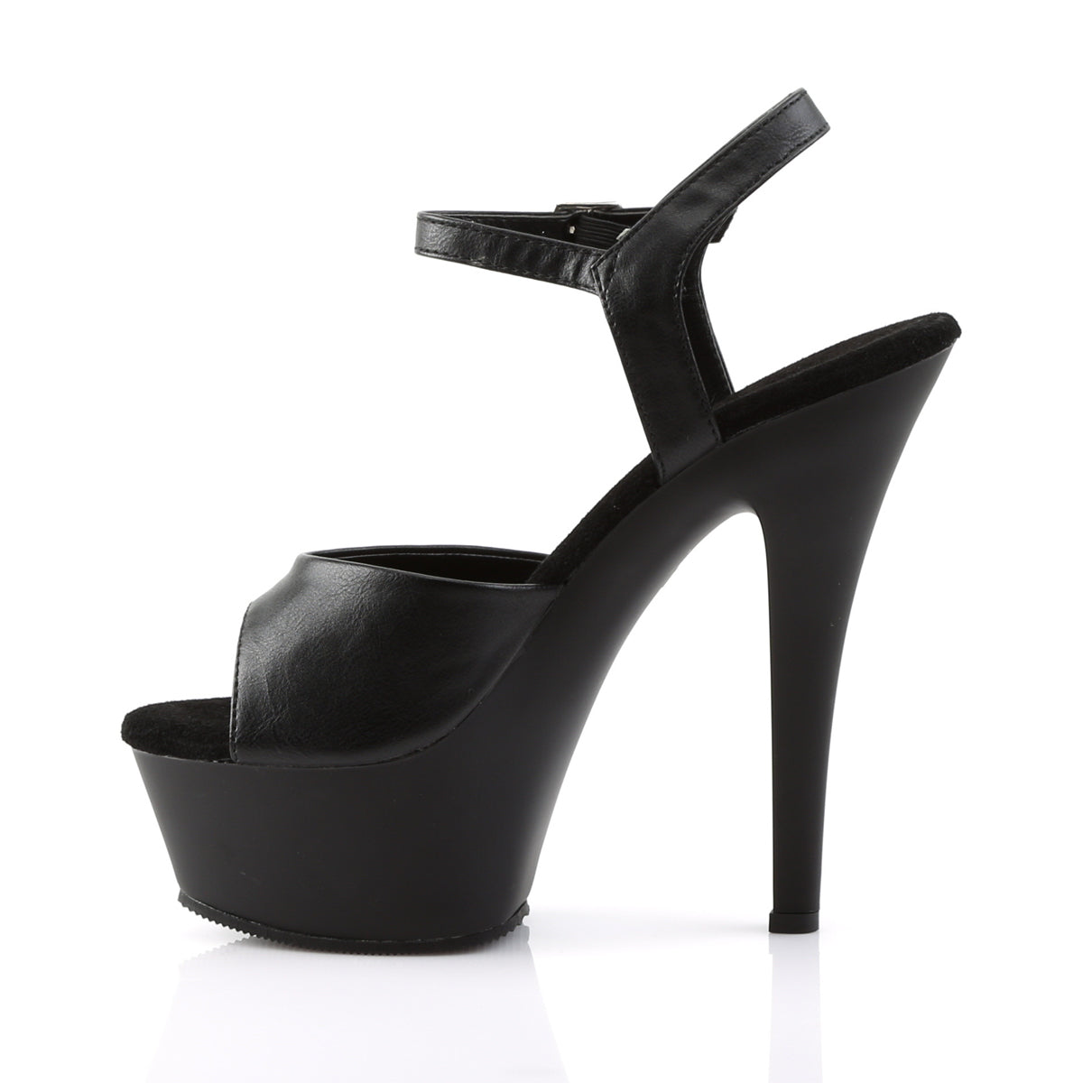【PLEASER】KISS-209 シューズ Blk Faux Leather/Blk Matte【取寄】