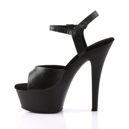 【PLEASER】KISS-209 シューズ Blk Faux Leather/Blk Matte【取寄】