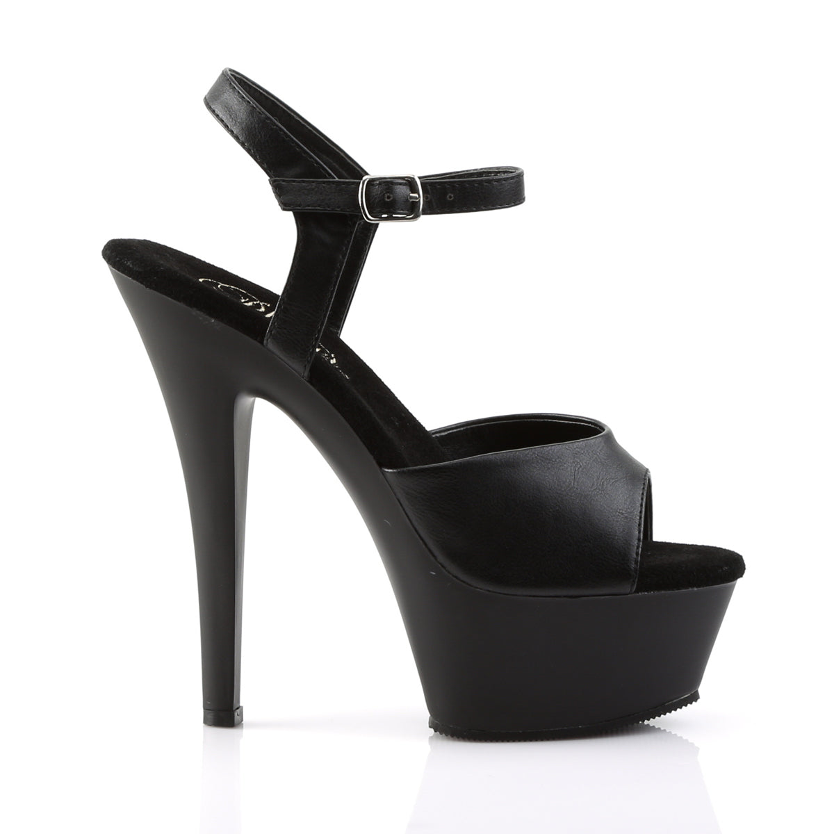 【PLEASER】KISS-209 シューズ Blk Faux Leather/Blk Matte【取寄】