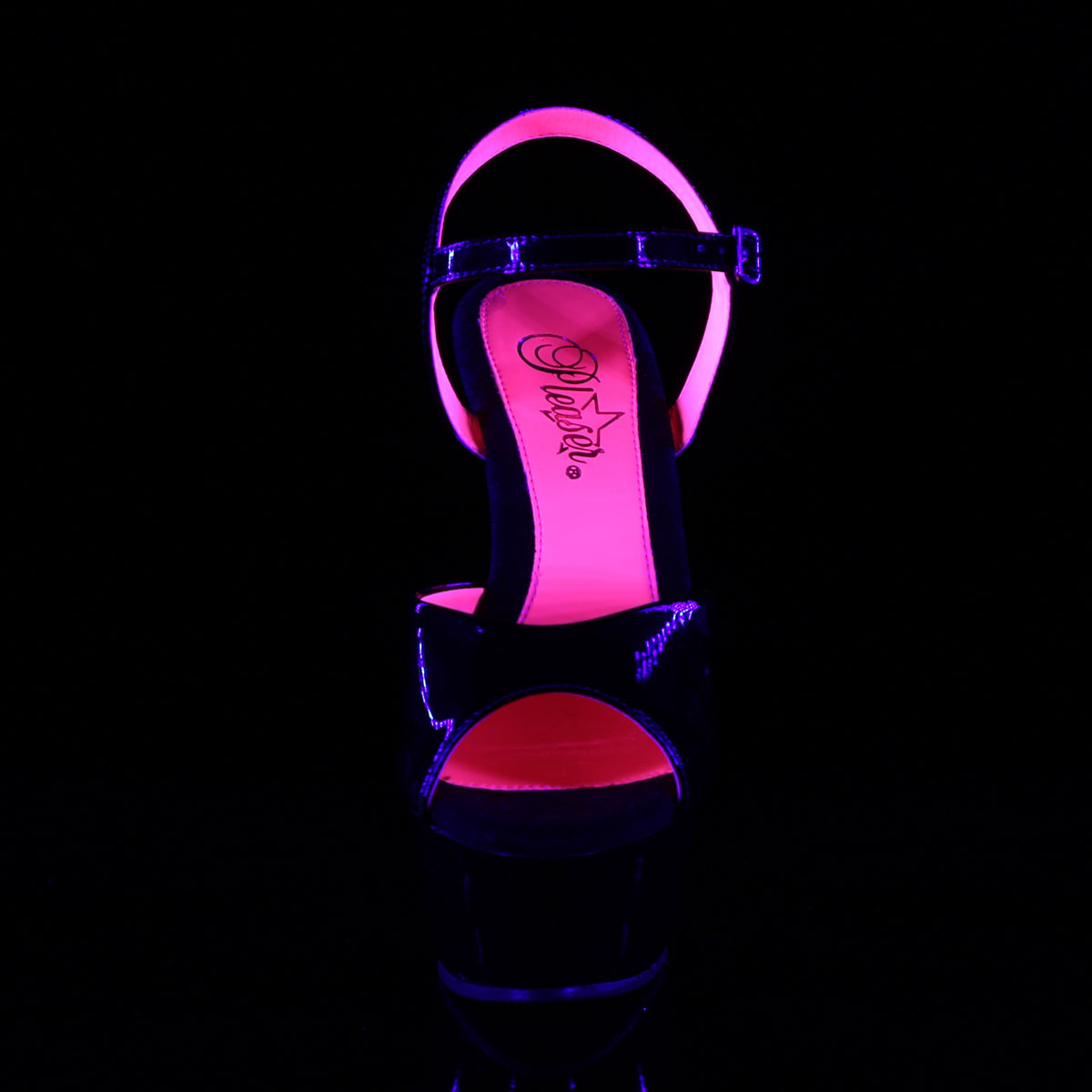 【PLEASER】KISS-209TT シューズ Blk Pat/Blk-Neon H. Pink【取寄】