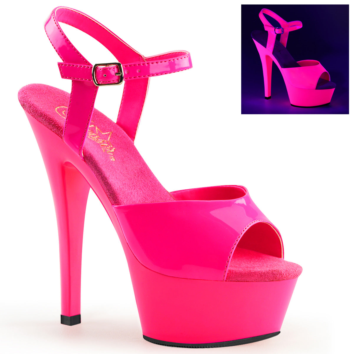 【PLEASER】KISS-209UV シューズ Neon H. Pink/H. Pink【取寄】
