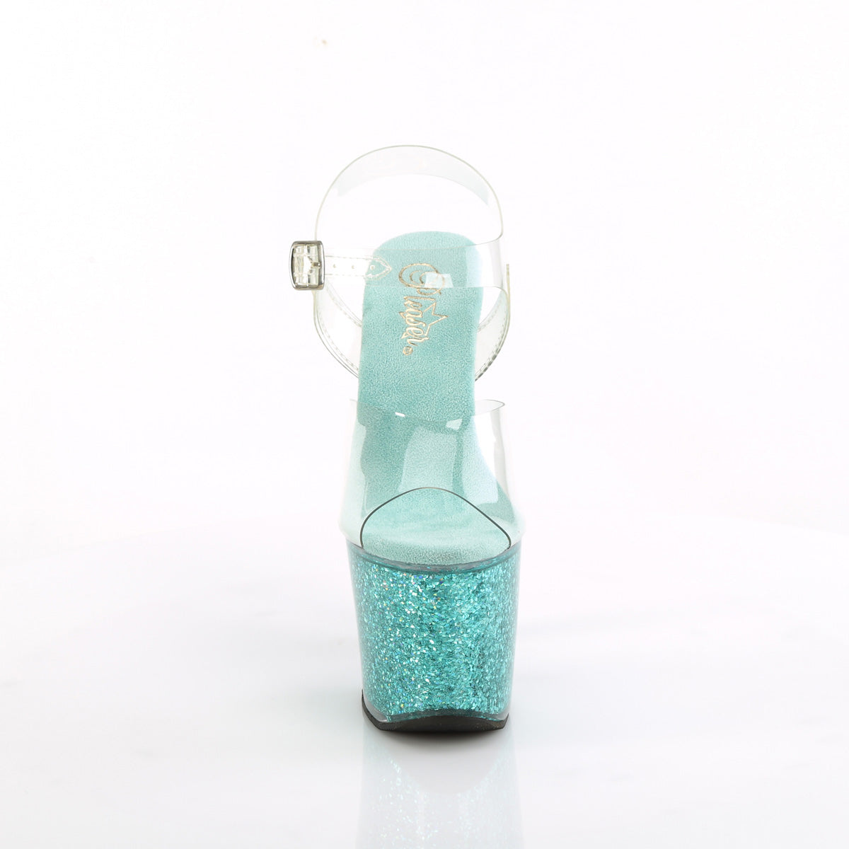 【PLEASER】LOVESICK-708SG シューズ Clr/Aqua multi Iridescent Glitters【取寄】