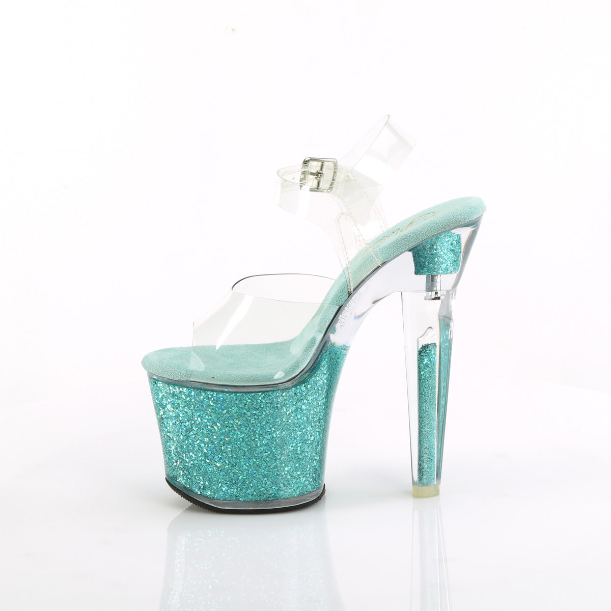 【PLEASER】LOVESICK-708SG プラットフォームシューズ Clr/Aqua multi Iridescent Glitters【取寄】