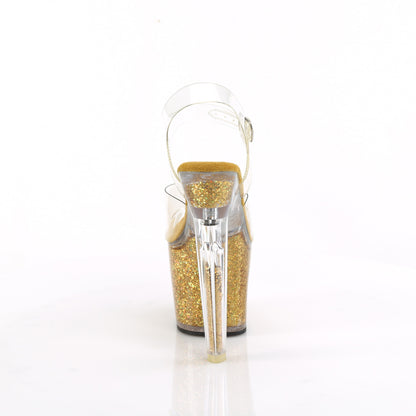 【PLEASER】LOVESICK-708SG シューズ Clr/Gold Multi Iridescent Glitters【取寄】
