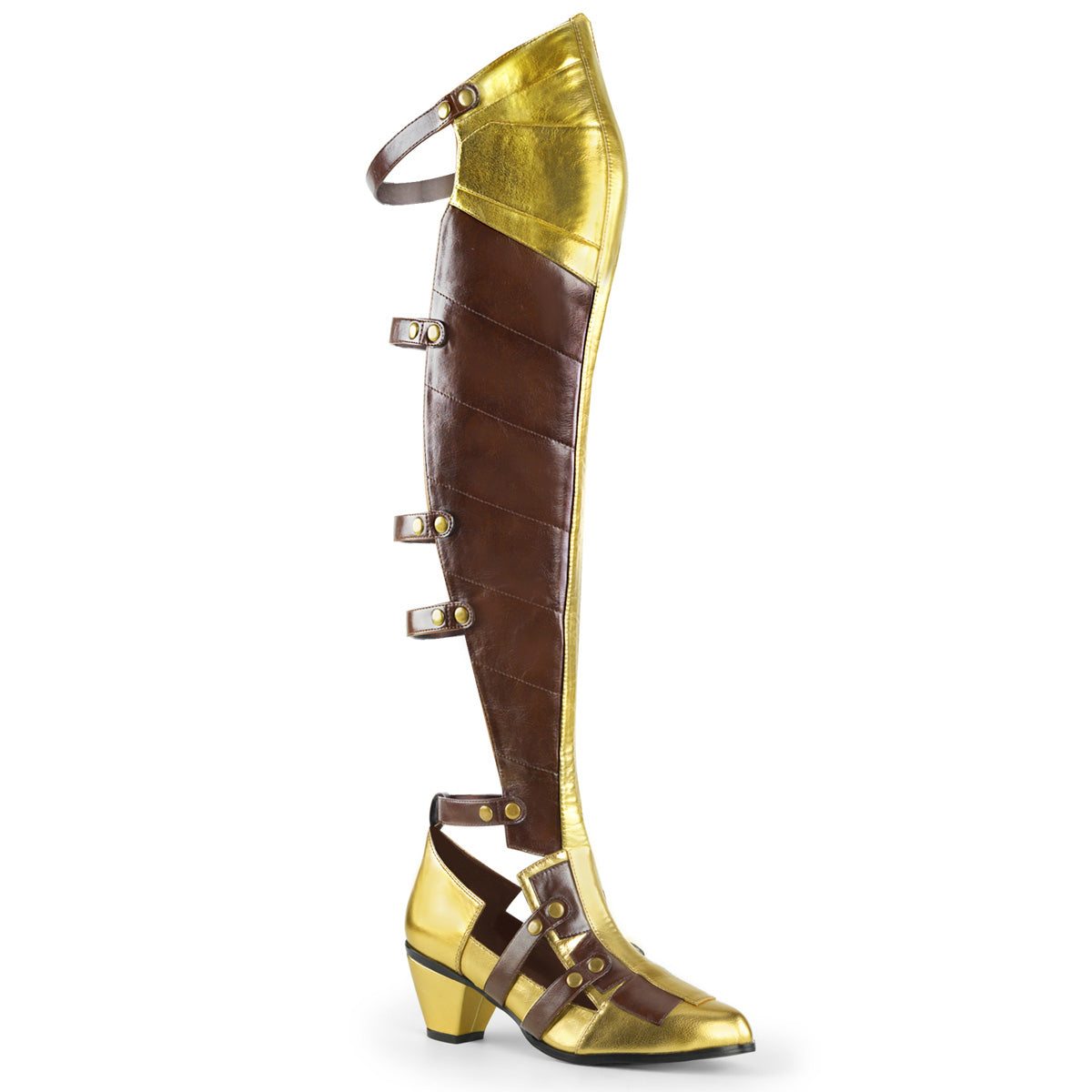 【FUNTASMA】MAIDEN-8830 ブーツ Brown-Gold Pu【取寄】