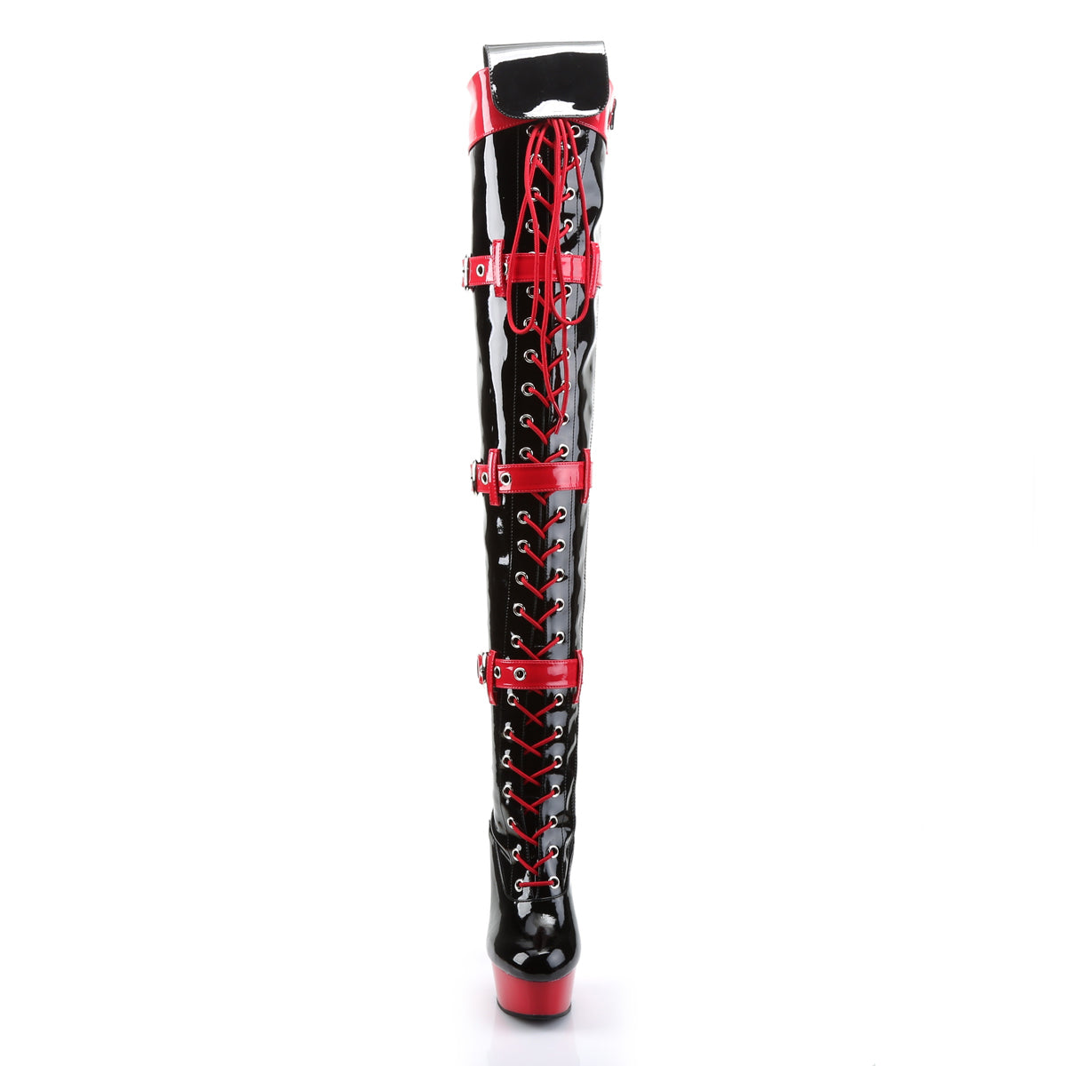 【FUNTASMA】MEDIC-3028 厚底ブーツ Blk-Red Pat/Red【取寄】