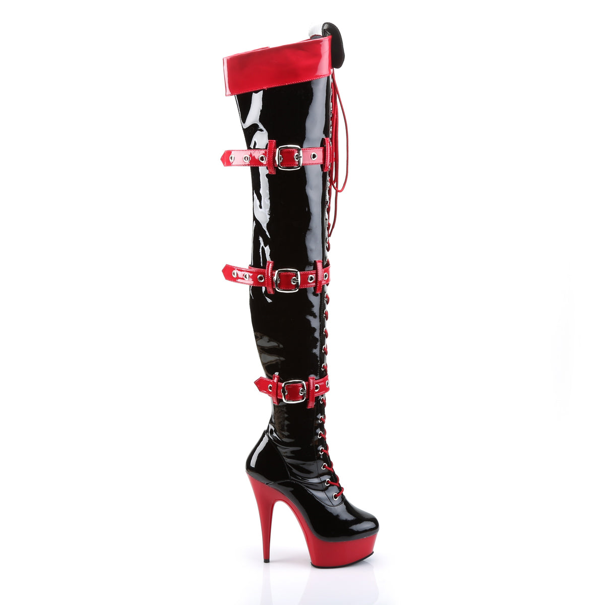 【FUNTASMA】MEDIC-3028 厚底ブーツ Blk-Red Pat/Red【取寄】