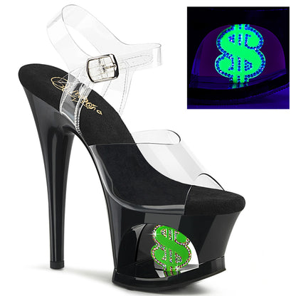 【PLEASER】MOON-708USD シューズ Clr/Blk-Neon Green【取寄】