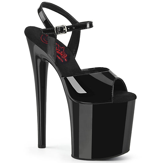 【PLEASER】NAUGHTY-809 プラットフォームシューズ Blk Pat/Blk【取寄】