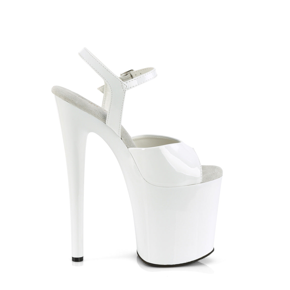 【PLEASER】NAUGHTY-809 シューズ Wht Pat/Wht【取寄】